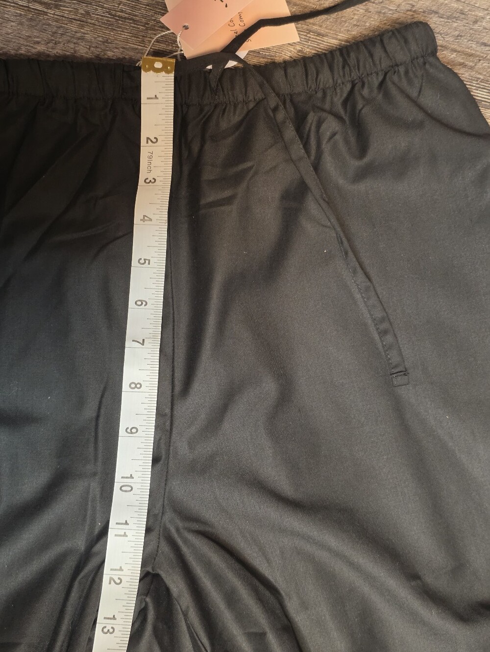 Sucegi Black Wide Leg Pants Large High Waisted Lounge Pajama Palazzo Trousers L - Picture 7 of 7